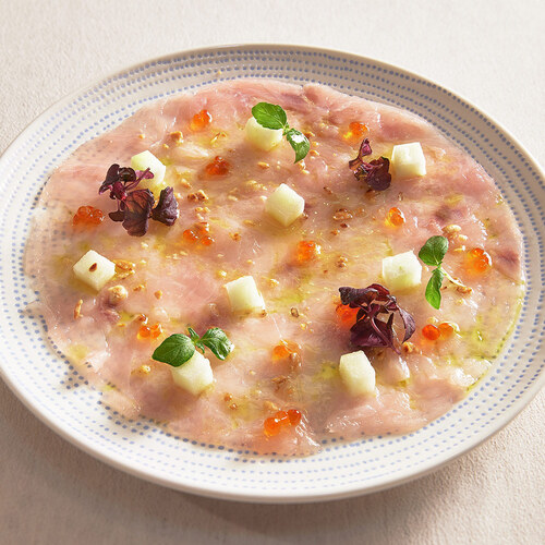 紅甘生魚 柚子醬示意圖