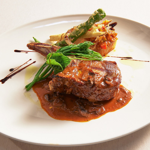 爐烤戰斧豬排示意圖