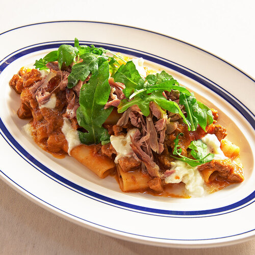 波隆那鴨腿肉醬大水管麵示意圖