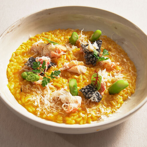 松葉蟹肉南瓜義式燉飯示意圖